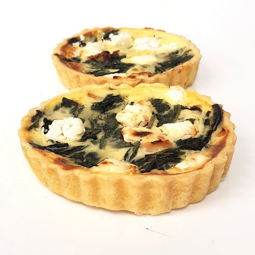 Savoury tart | Baby spinach, creamy feta, salmon